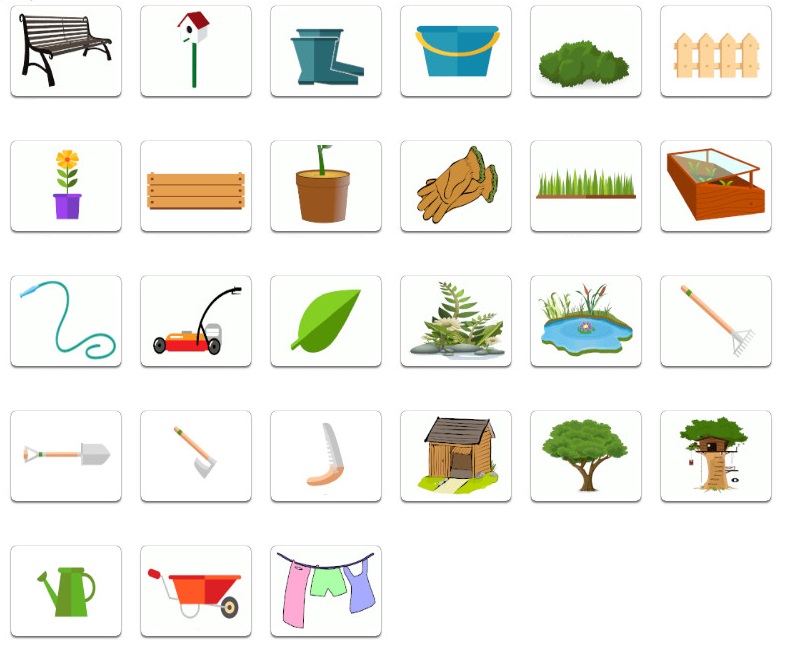 小学英语分类词汇之三十六：花园周围事物的英文词汇